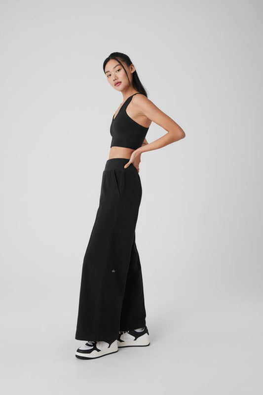 POLAR FLEECE HIGH-WAIST SNOWDRIFT WIDE LEG PANT