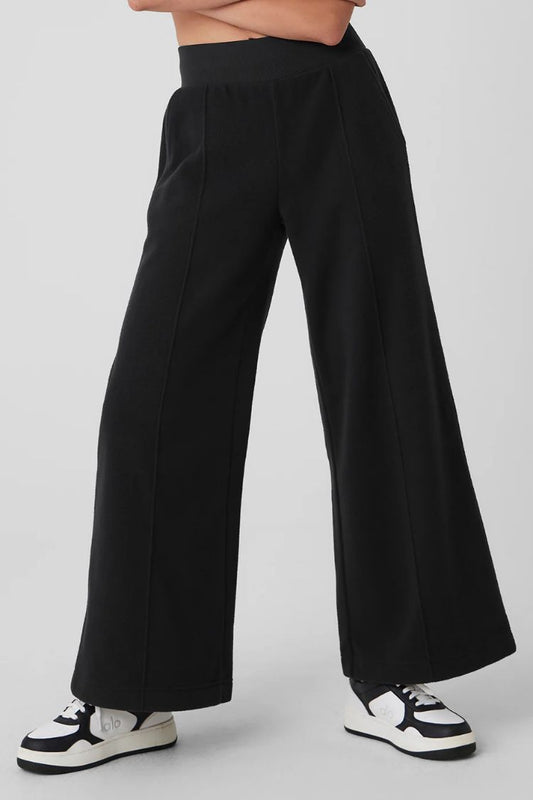POLAR FLEECE HIGH-WAIST SNOWDRIFT WIDE LEG PANT