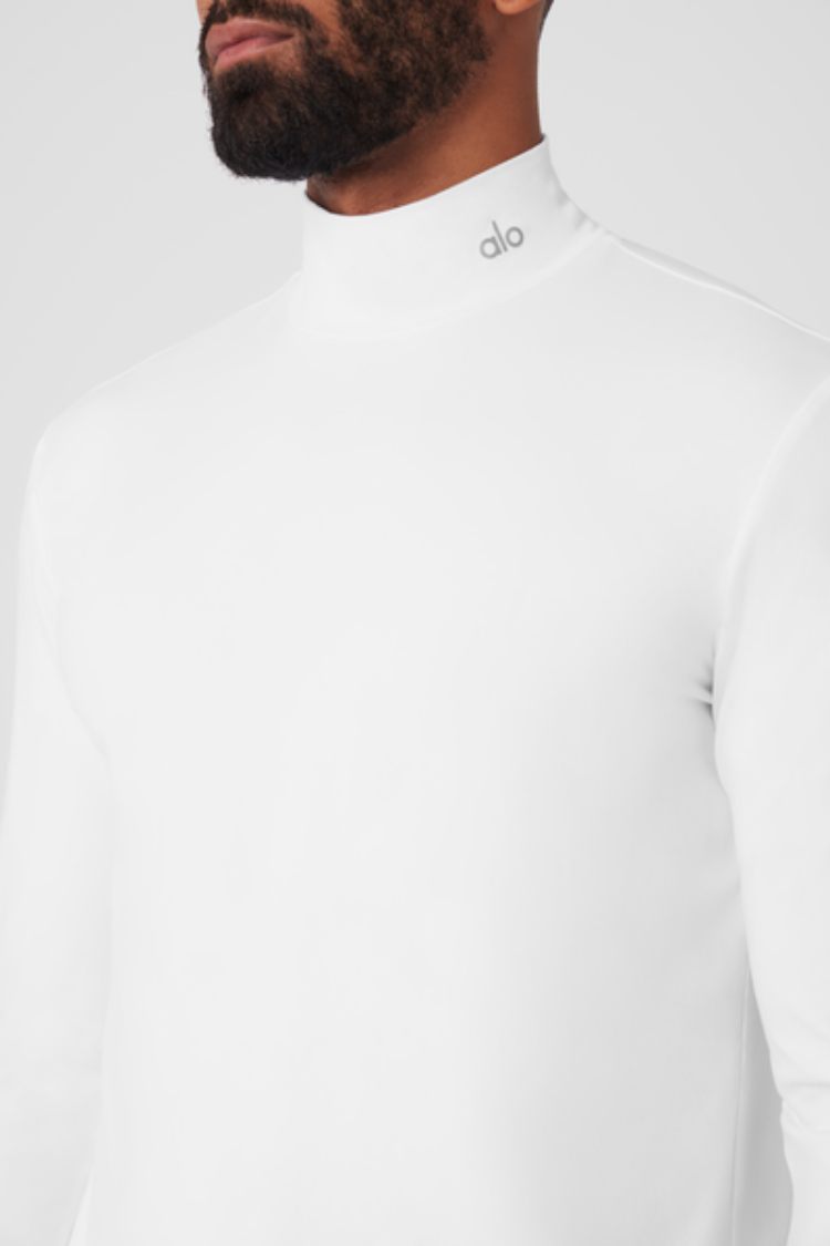 大人気【Alo Yoga】Conquer Reform Mock Neck モックネック 長袖 Conquer Reform Mock Neck Long Sleeve - Bone | ALO