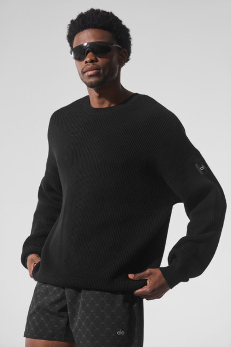 DOMAIN RIB KNIT CREW SWEATER – ALO Indonesia