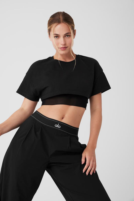 MADE YOU LOOK SHORT SLEEVE CROPPED TEE