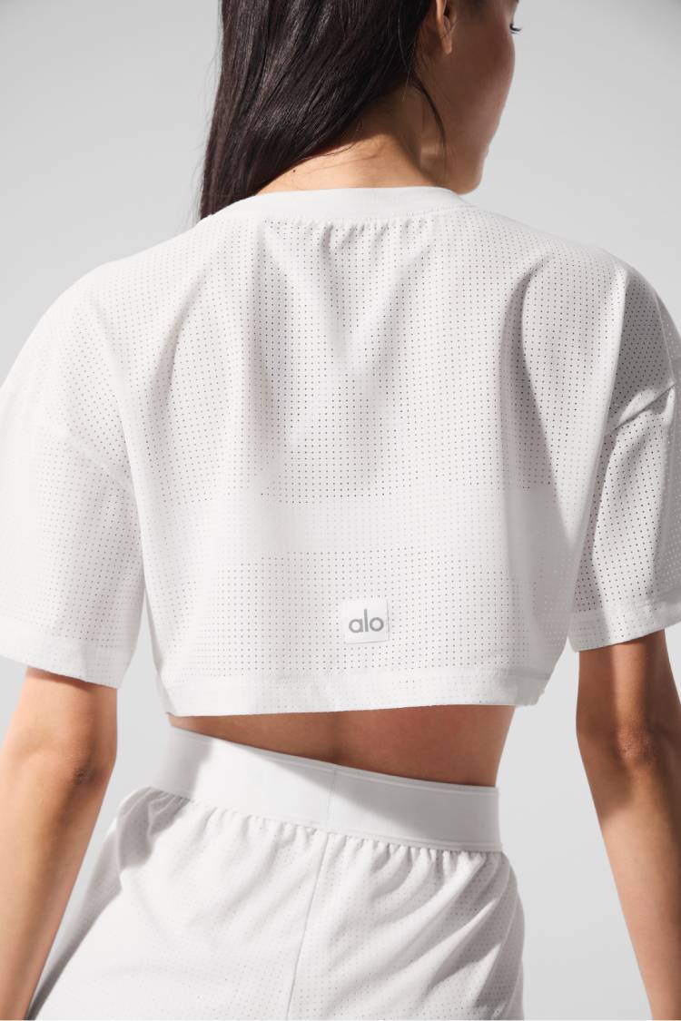 MESH CROPPED MIRAGE TEE – Alo Yoga Indonesia