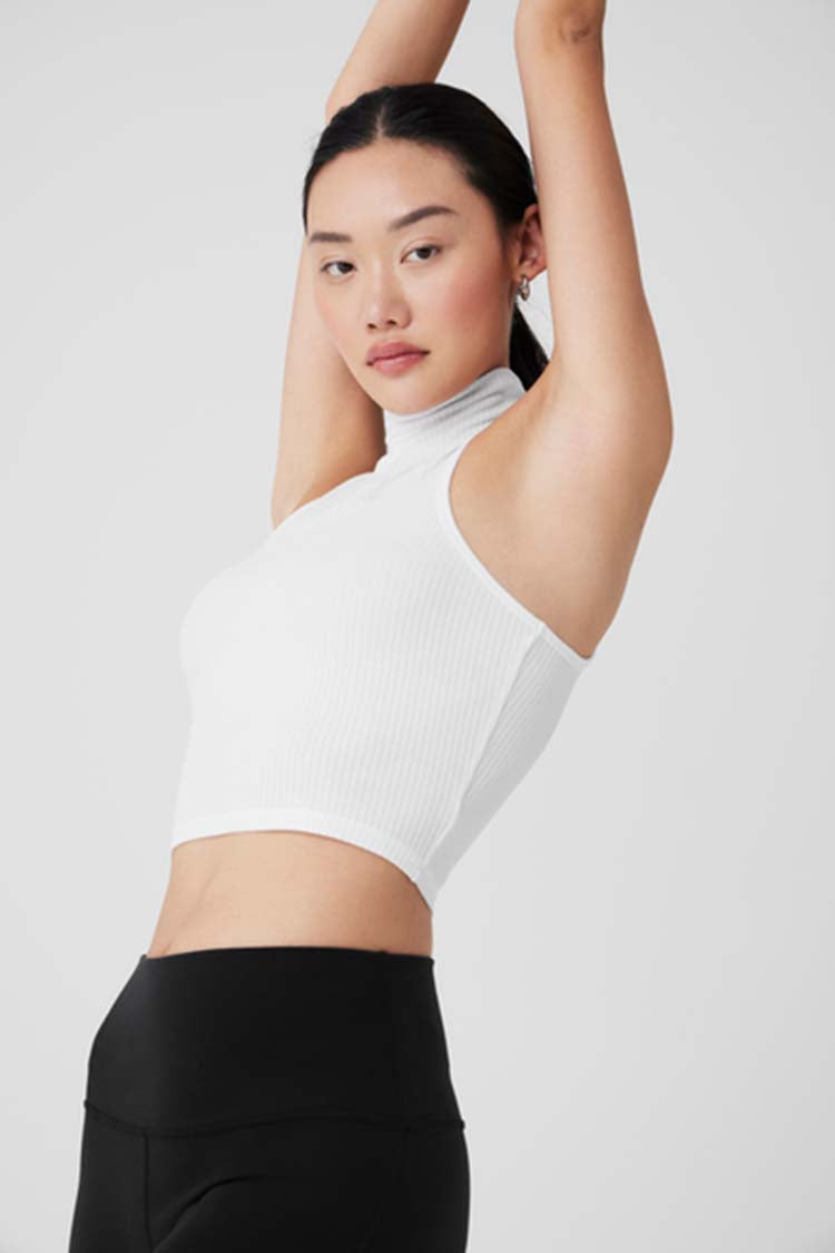 RIBBED SEA COAST CROPPED TURTLENECK TANK – ALO Indonesia RIBBED SEA COAST CROPPED TURTLENECK TANK – ALO Indonesia