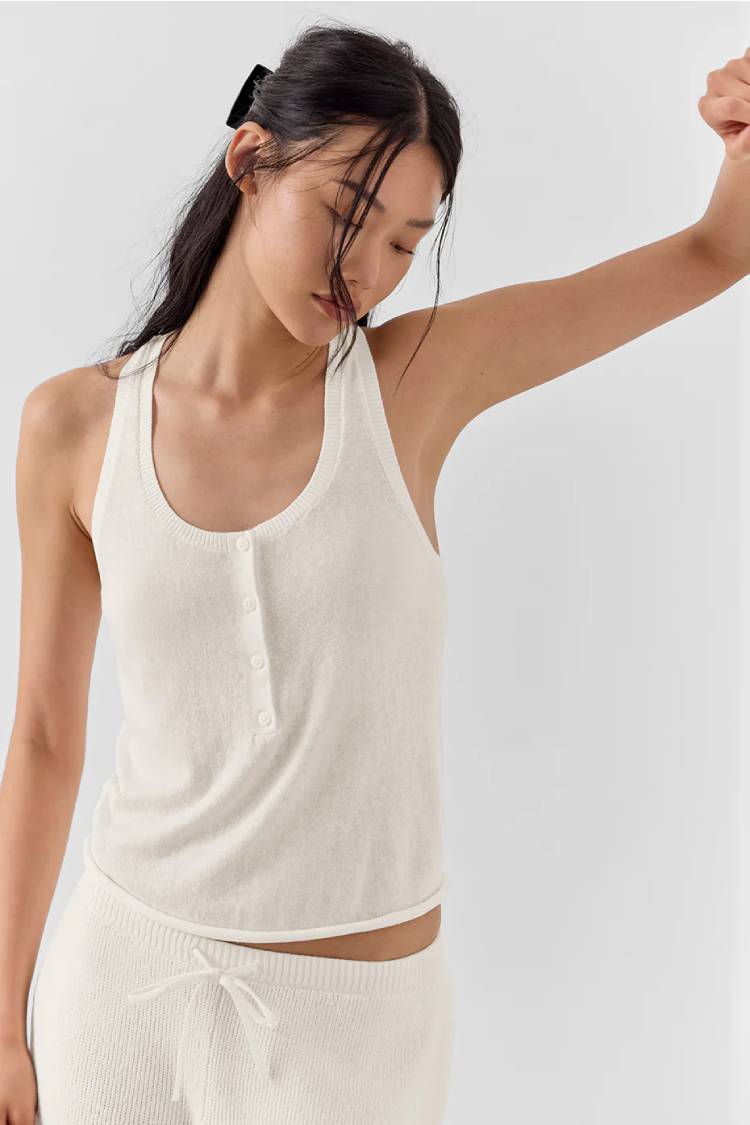 ブラジャー [Alo Yoga] Supernatural Sweater Henley Tank ブラジャー [Alo Yoga] Supernatural Sweater Henley Tank