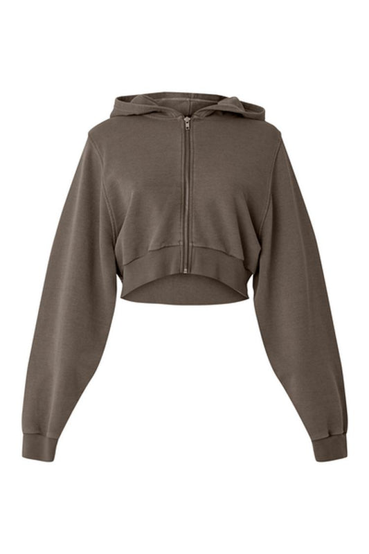 WASHED BREAKAWAY ZIP UP HOODIE