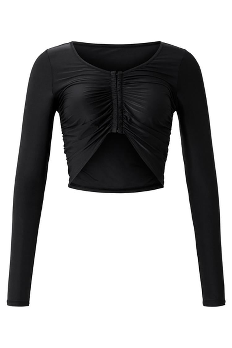 新品 alo yoga Long sleeve Tshirt 黒 US-M Alo Yoga Peak Ribbed Long-Sleeve Top | Neiman Marcus