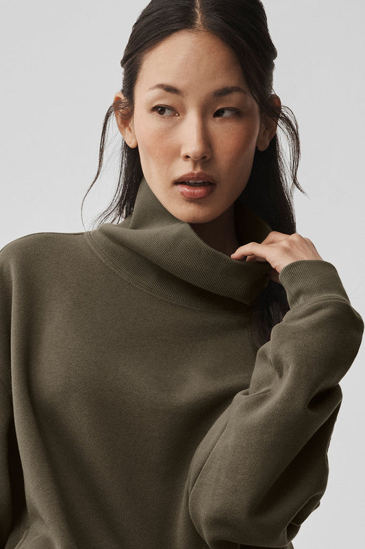 HAZY MOCK NECK PULLOVER