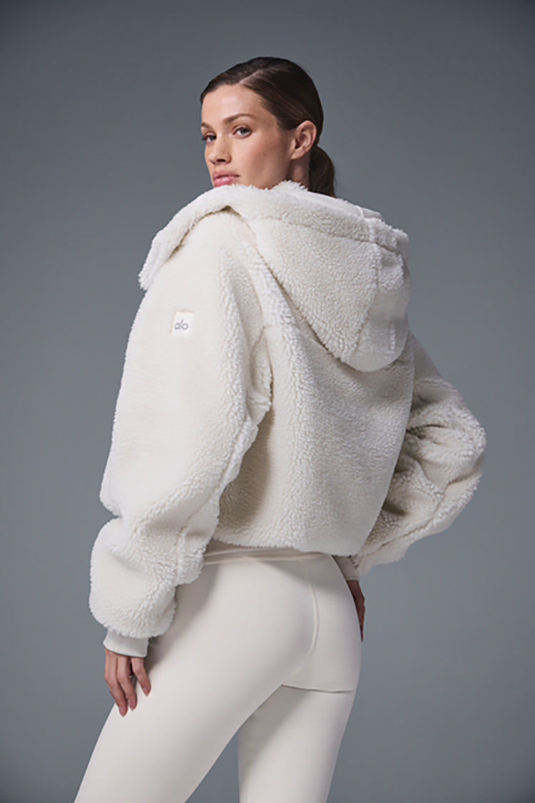 alo Foxy Sherpa Jacket アロー ブルゾン アイボリー M Foxy Sherpa Jacket - Ivory | ALO