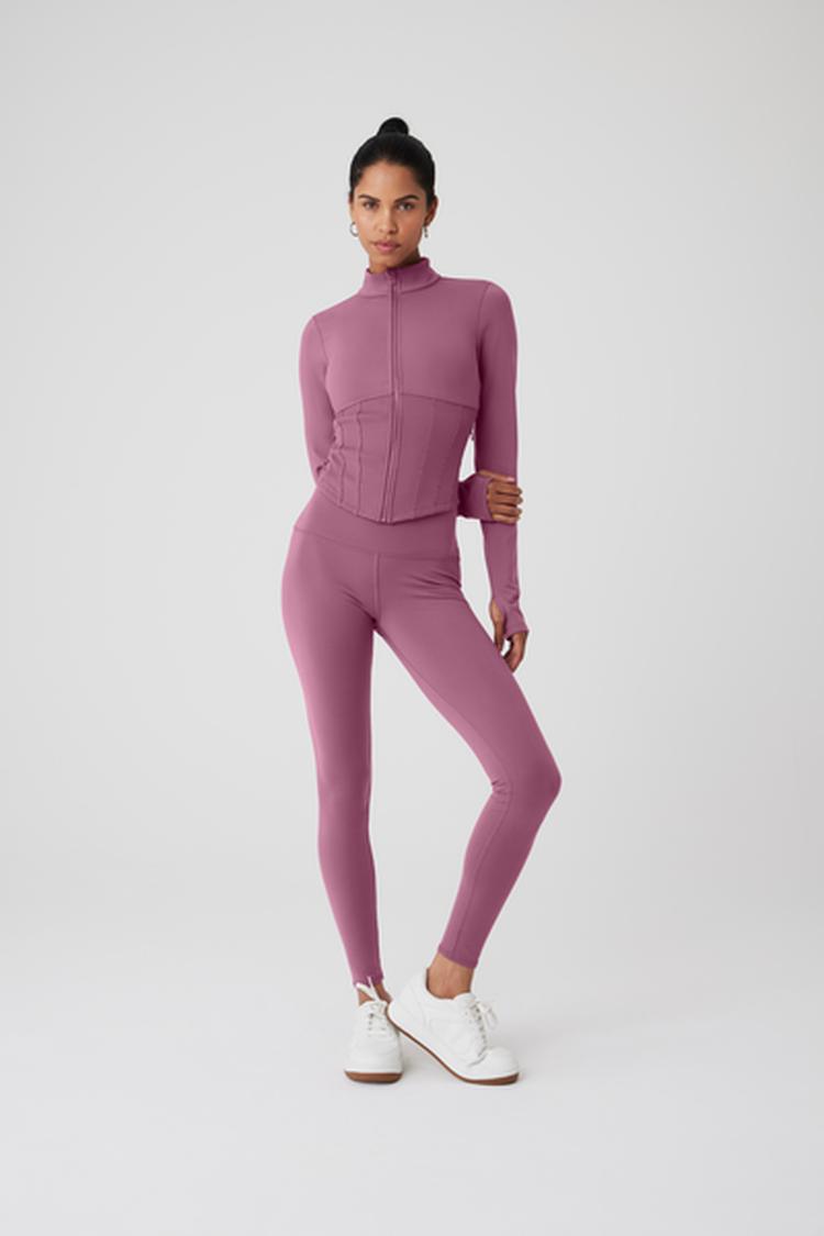 AIRBRUSH CORSET FULL ZIP JACKET – Alo Yoga Indonesia AIRBRUSH CORSET FULL ZIP JACKET – Alo Yoga Indonesia