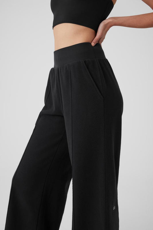 POLAR FLEECE HIGH-WAIST SNOWDRIFT WIDE LEG PANT