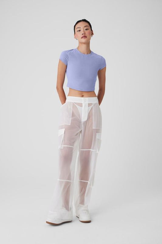 SHEER EFFUSION CARGO WIDE LEG TROUSER