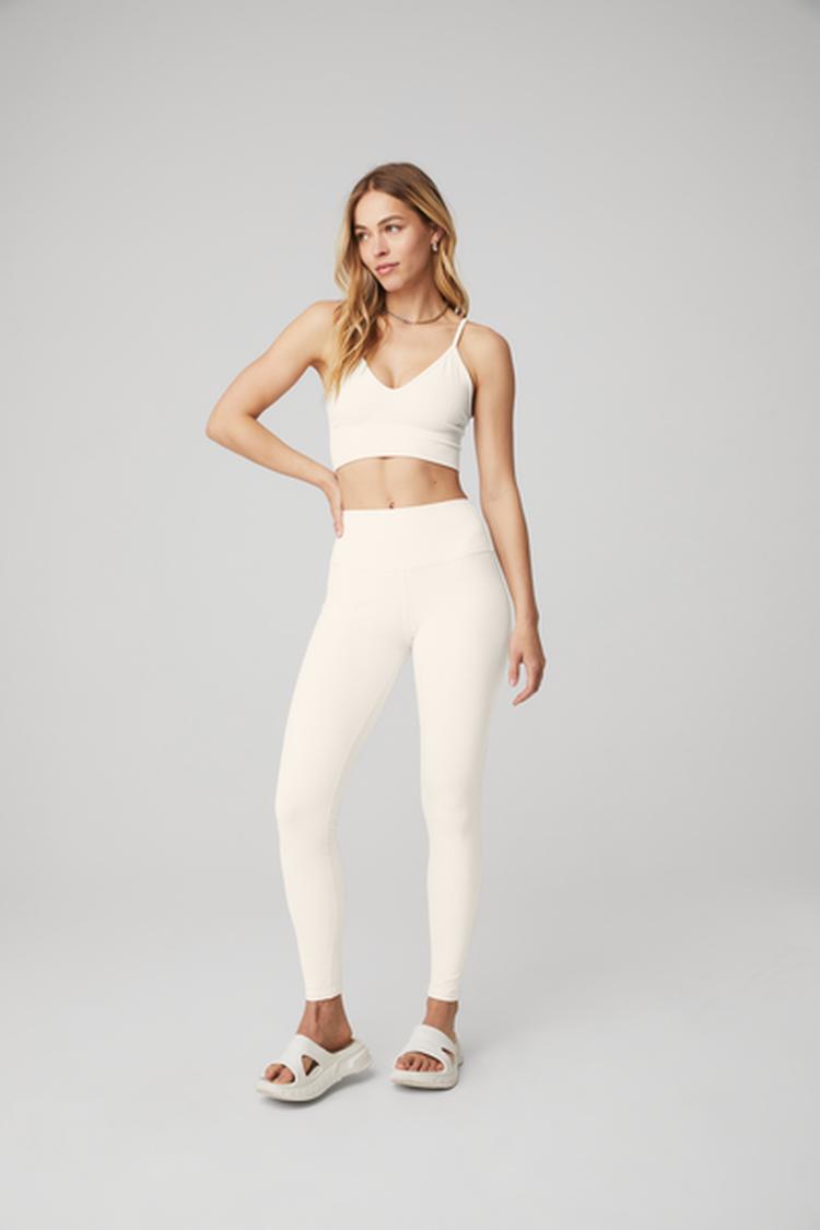 ヨガ・ピラティス Alo YOGA HIGH-WAIST AIRBRUSH LEGGING High-Waist Airbrush Legging - Black | ALO