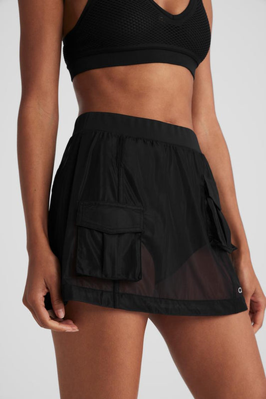 SHEER EFFUSION CARGO SKIRT