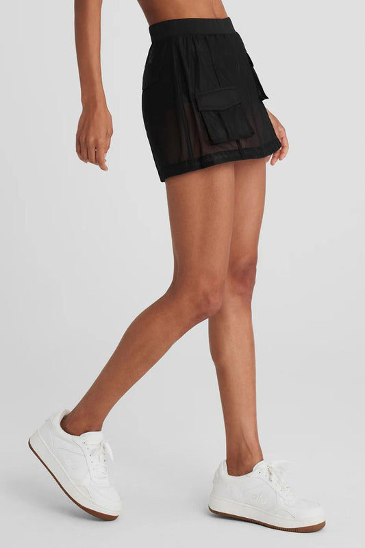 SHEER EFFUSION CARGO SKIRT