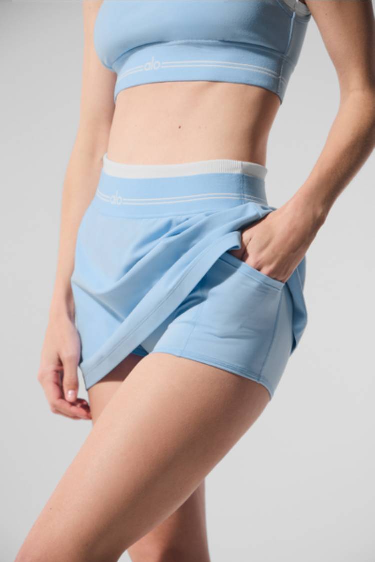 ALO Yoga テニス風 パフプリーツ ショートスカートブラック サイズS Workout and Street Skirts | Alo Yoga Indonesia