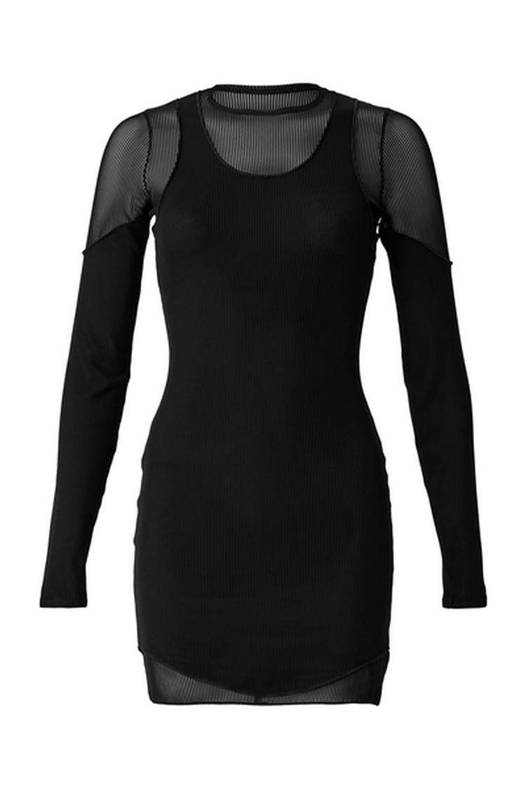 STRIPED MESH SYNERGY LONG SLEEVE DRESS – ALO Indonesia