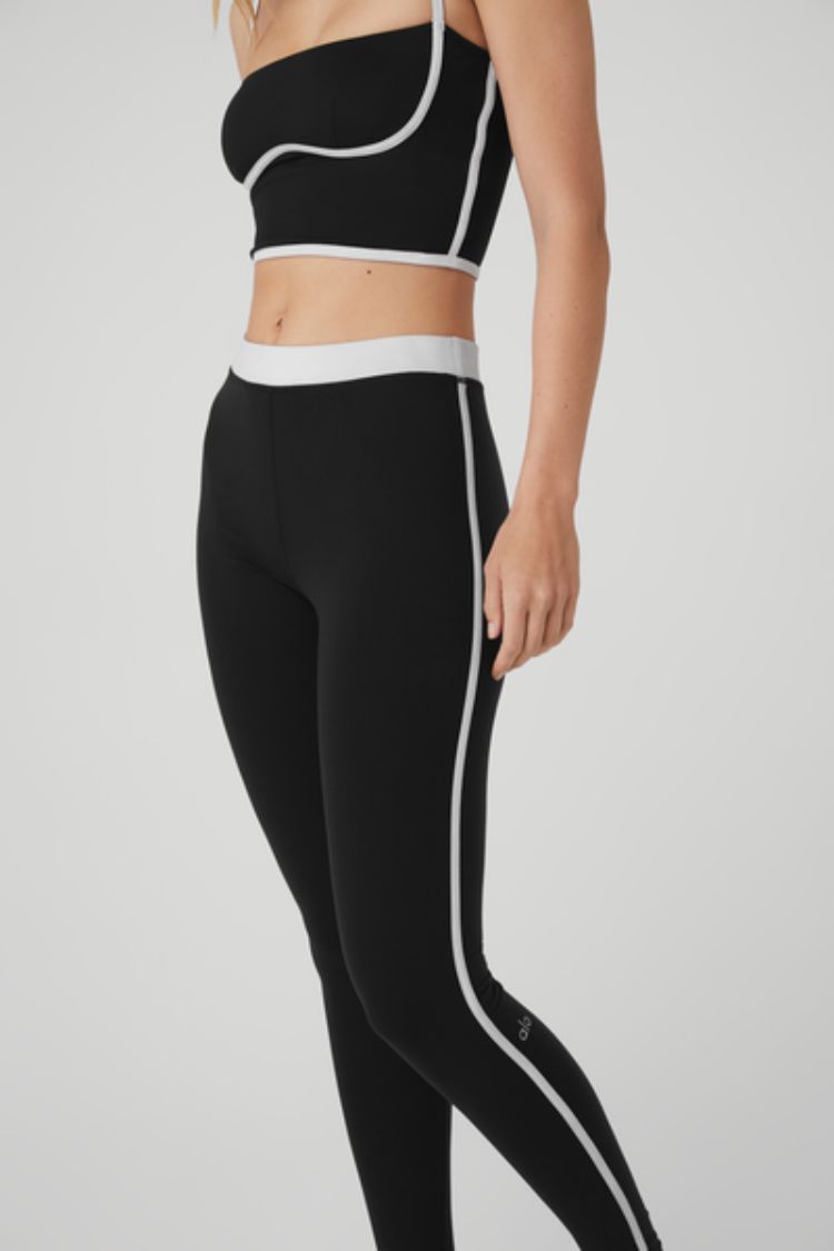 Airbrush Streamlined Bra Tank Sサイズ Airbrush Streamlined Bra Tank - Ivory/Black | ALO