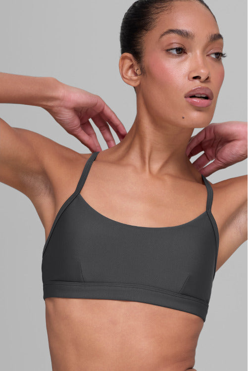 Ribbed Mesmerize Bra Tank アローヨガ alo Ribbed Mesmerize Bra Tank Top in Espresso | FWRD