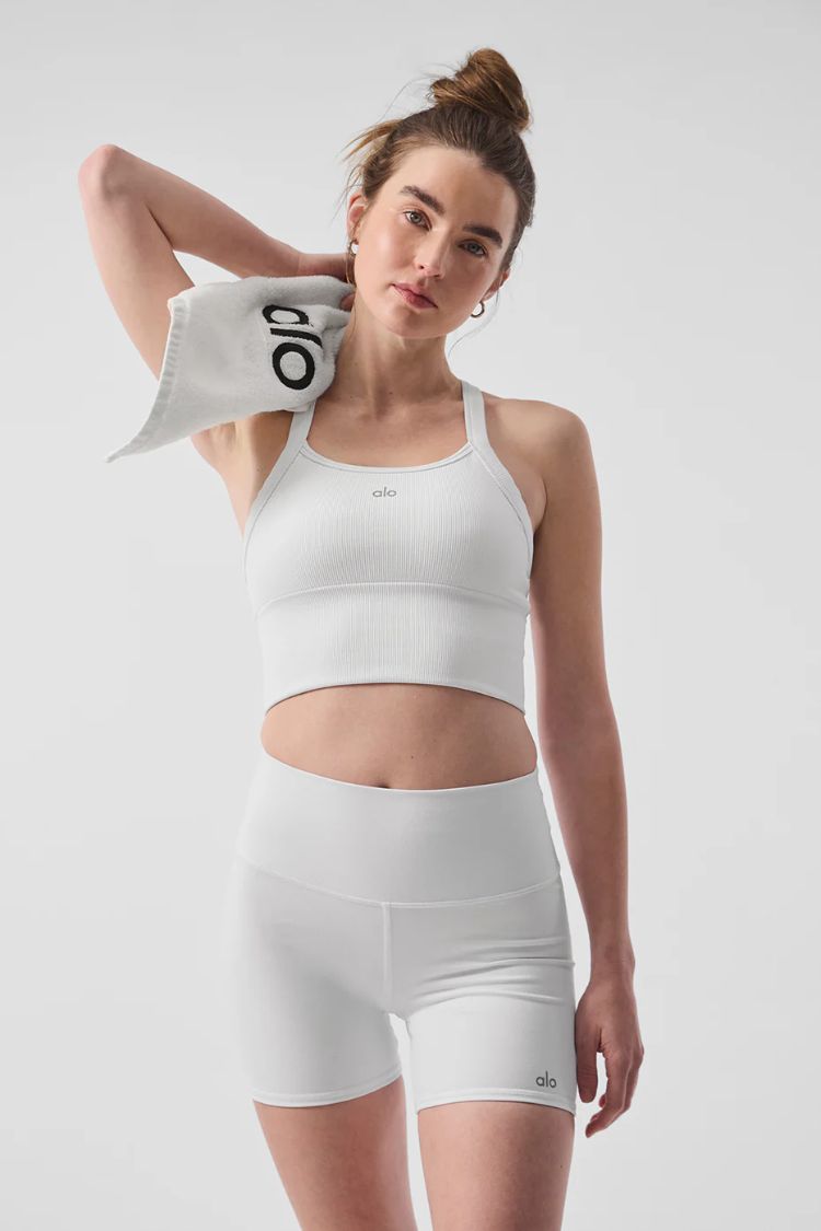 国内発送 Alo Yoga Seamless Ribbed Favorite Bra Tank Seamless Ribbed Favorite Bra Tank - Black | ALO